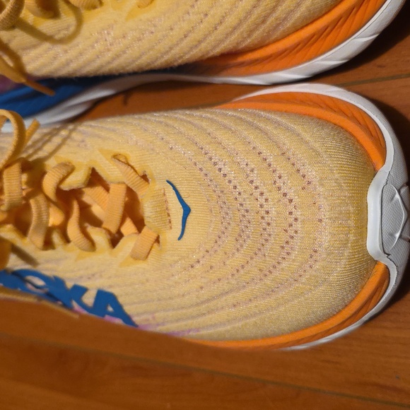 Hoka Vibrant Yellow and Blue Sneakers. Size 7.5B - Picture 2 of 8